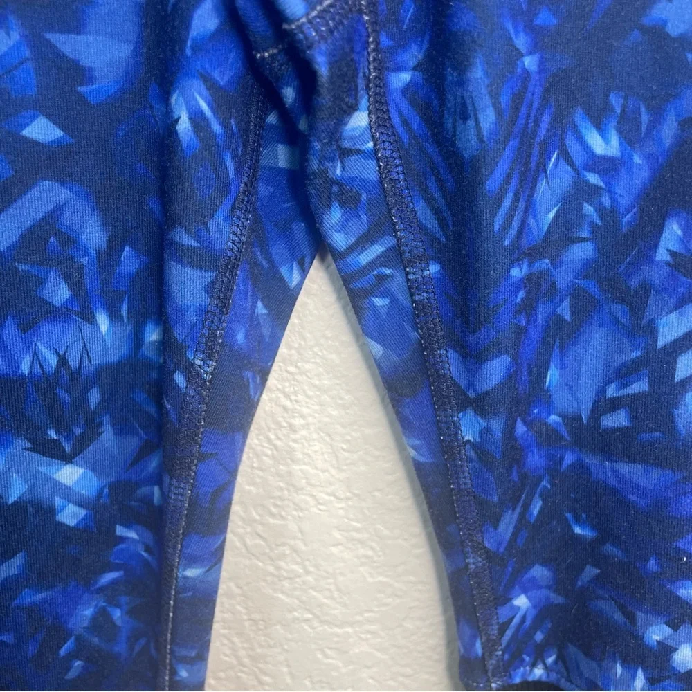 Alo Goddess Ribbed Leg Warmer Legging Blue Kaleidoscope Black Sz‎ XXS Yoga Pants